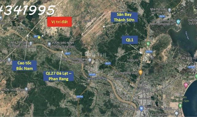 Mặt QL27 (PR - Đà Lạt); 200m tới cao tốc, DT 20x50m, sân bay Thành Sơn 5km, cách biển 12Km. (TT)