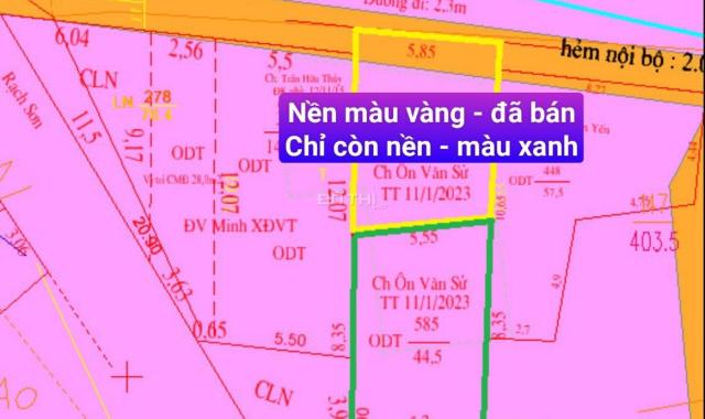 Bán nền hẻm 42 đường Trần Việt Châu . Giá chỉ 1,27 tỷ . Full thổ cư