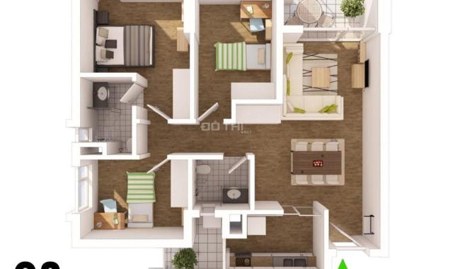 Bán nhanh căn hộ 92m2 - 3 ngủ tại chung cư Rừng cọ Ecopark - Tầng trung thoáng - Giá 2,3 tỷ