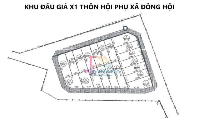 Bán đất đấu giá X1 Hội Phụ Đông Hội Đông Anh - Lô góc đường 25m