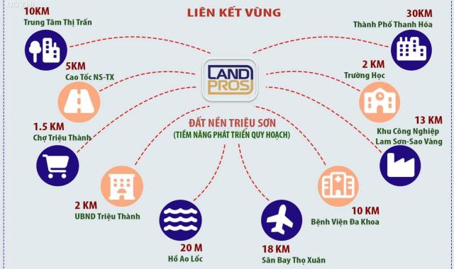 Khu phân lô LandPros Triệu Sơn, Thanh Hoá sổ đỏ riêng từng lô giá từ 350triệu/lô