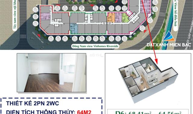 Siêu hiếm căn hộ 2PN 72m2 thông thủy tại KĐT Việt Hưng - có sổ - Giá 3.2 tỷ/căn