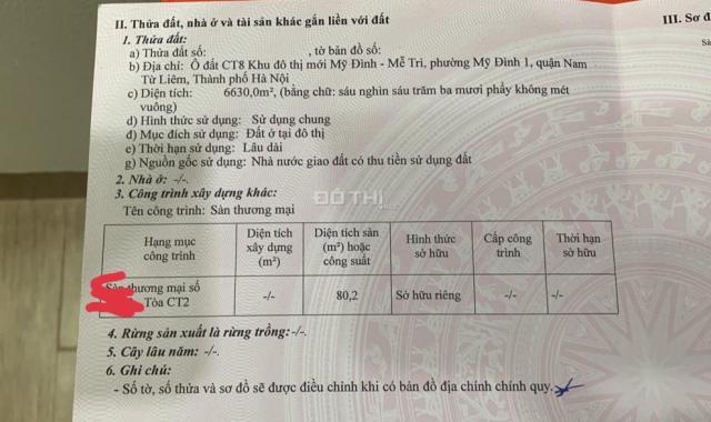 Bán shop tầng 1, căn góc đẹp nhất toà The Emerald CT8 Mỹ Đình. Sổ đỏ lâu dài. 038957708