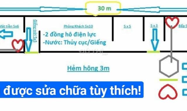 Nguyên tầng Trệt 150m2(5x30), 2 mặt tiền: 337 Lê Quang Định, P.5, Bình Thạnh
