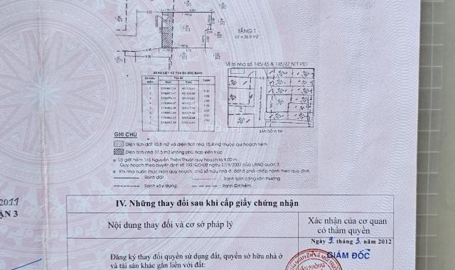 Bán Nhà 145/45 Nguyễn Thiện Thuật, P1, Q3 thuận tiện kinh doanh