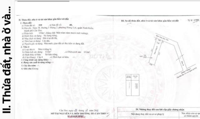 BÁN NỀN BIỆT THỰ 250m2 LỘ Ô TÔ TRỤC CHÍNH HẺM 38 ĐƯỜNG 3/2 , CÁCH ĐƯỜNG 3/2 CHỈ 80M