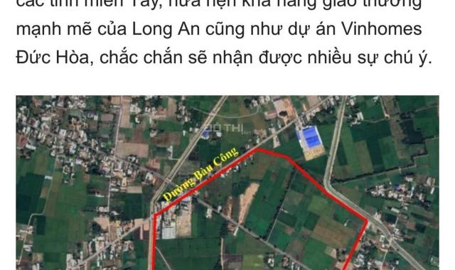 Bán đất thổ cư đường Bàu Công, Tân Mỹ, Đức Hòa Dự án Vinhomes Long An