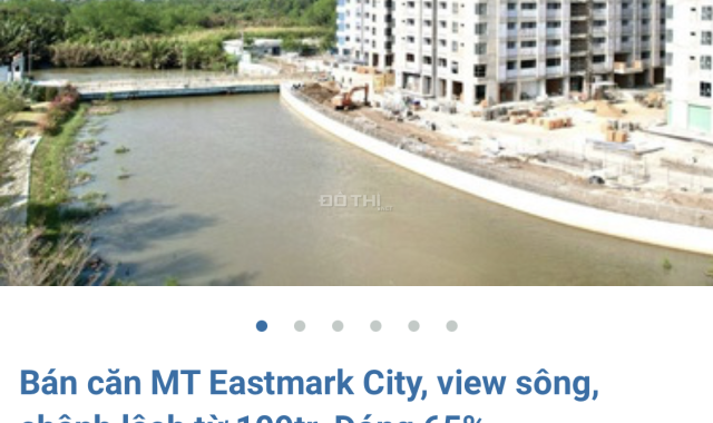 Bán căn MT Eastmark City chênh từ 100tr, view đẹp. Thanh toán 65%