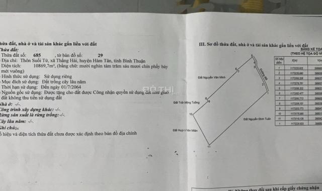 Đất 1 mẫu 1 suối tứ Thắng Hải gần KCN giá 2 tỷ 6