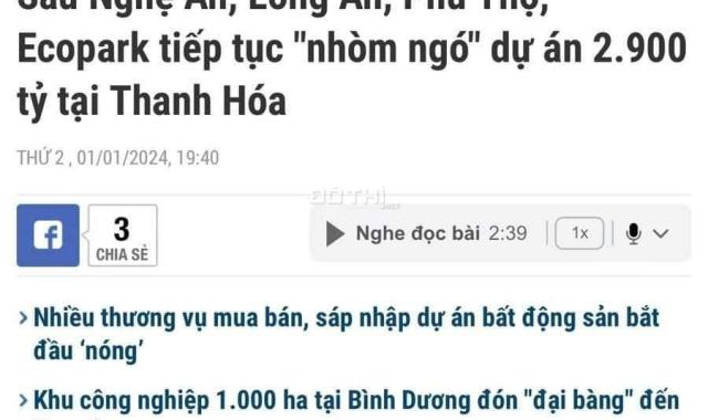 LÔ ĐẤT HIẾM SẴN SỔ – GIÁ CỰC HỢP LÝ NGAY TẠI TT QUẢNG XƯƠNG THANH HÓA CHƯA ĐẾN 8TR/M2