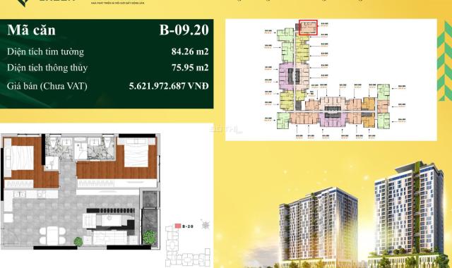 Căn 2 phòng ngủ đẹp nhất tháp Bliss – Urban Green – Căn góc 84m2, tầng 9