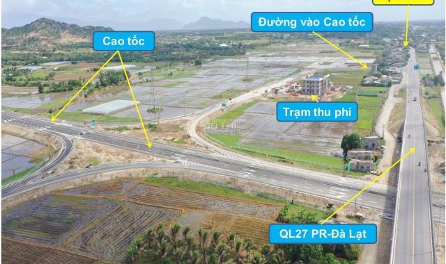 Nút giao cao tốc Cam Lâm Vĩnh Hảo. Mặt QL27A, 20x50m sân bay Thành Sơn 5km, QL1 6km, 12km tới biển