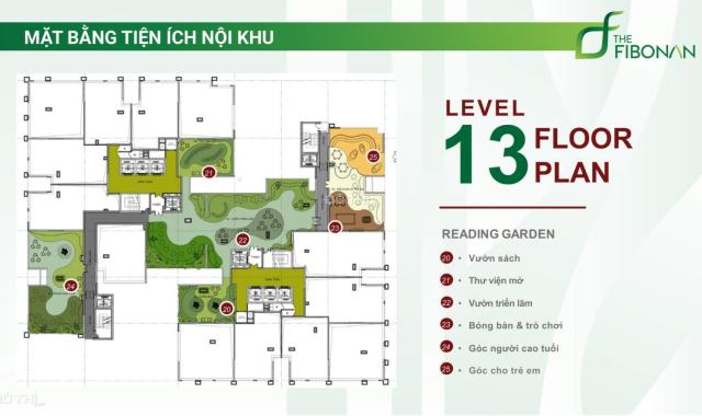 Chỉ 2,7 tỷ căn 2PN 56m2 Chung cư The Fibonan, chiết khấu 9% cho 10KH mua đợt 1