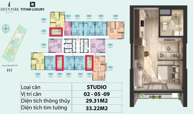 Bán căn hộ Studio , ban công hướng mát , tòa Haven Park Ecopark - Rẻ nhất thị trường 1,3*****