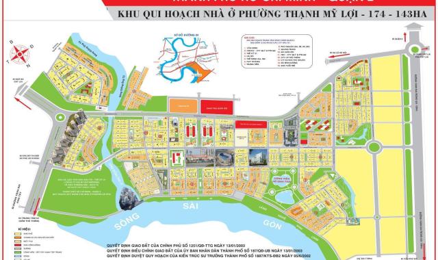 Bán đất biệt thự KDC dự án Huy Hoàng, đường 69A, phường Thạnh Mỹ Lợi, Q2
