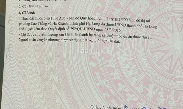 SÓT 1 Ô LIDECO GIÁ 37,X TRIỆU KHÔNG LỖI LẦM,P.CAO THẮNG – HẠ LONG