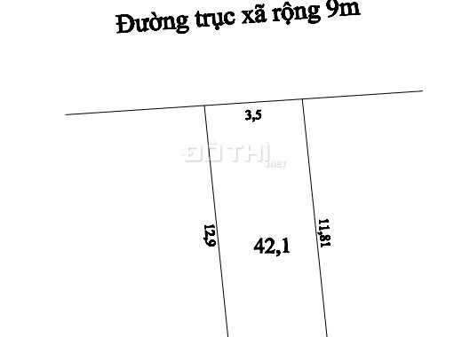 CC bán 42,1m2 sỏ đỏ, mặt trục chính, xã Sơn Đồng-Hoài Đức-HN, giá 4x tỷ.