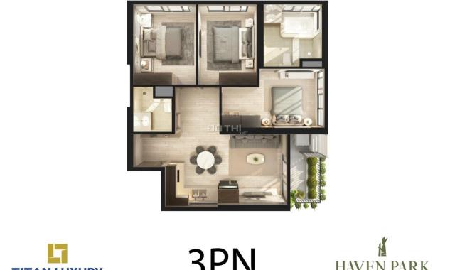 Cắt lỗ - Chỉ 3,350 sở hữu căn hộ 3PN , Chung cư Haven Park Ecopark - Căn góc, 79m2 sử dụng