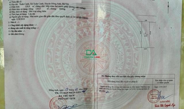 Bán đất Xuân Canh Đông Anh gần Vin Cổ Loa đường 6m ô tô tránh
