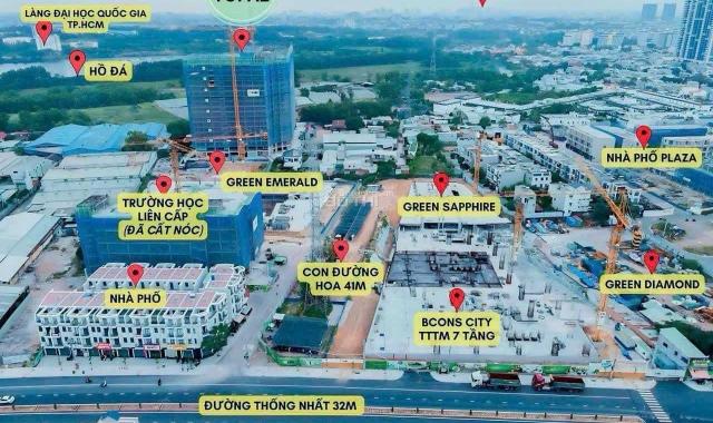 Bán căn hộ Bcons City, DT: 52m2 - 64m2 giá chỉ 1,9 tỷ/căn, cam kết thuê lại 336tr/2 năm