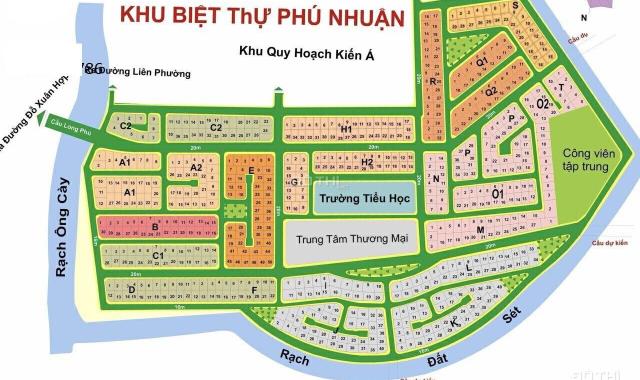 Cần bán lô biệt thự vị trí đẹp giá tốt nhất tại KDC Phú Nhuận P Phước Long B. Giá bán: 57tr/m2.