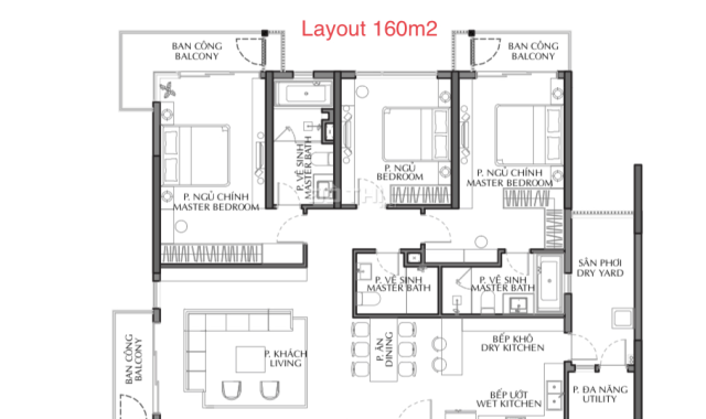 Celadon City-Căn GÓC diện tích lớn nhất Diamond Briliant- 160m2/4PN 3WC,tầng cao,view đẹp giá 7.7tỷ