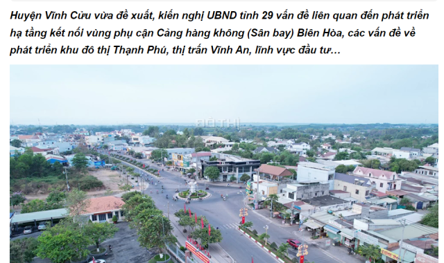 Bán lô Đất gần Sân bay Biên Hoà giá ngộp Thổ cư sổ riêng