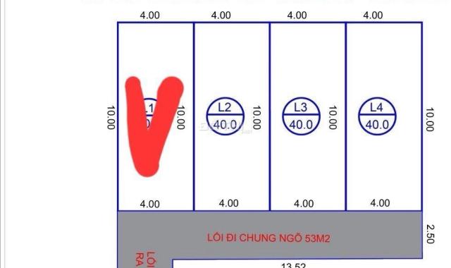 Bán 3 lô đất Mỹ Nội, Bắc Hồng, 40m x 4m gần oto, giá nhỉnh 1 tỷ TL. LH: 0936123469