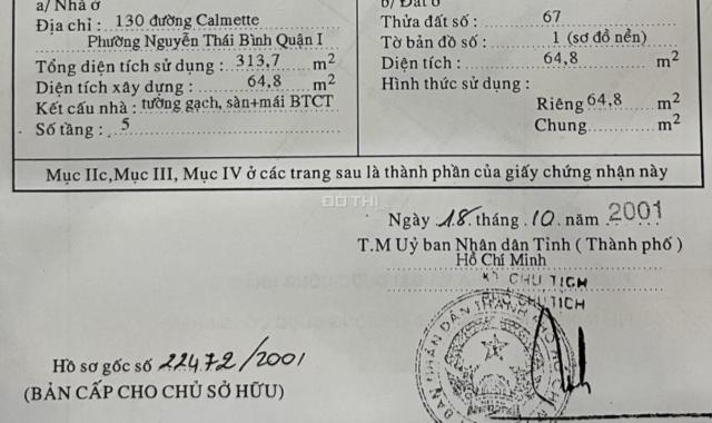 Siêu phẩm Calmette 65m2 (gần Bến Thành và Nguyễn Huệ chỉ 5p chạy xe)