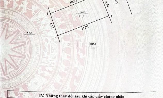 Bán ô đất 51.5m2, mặt tiền 4,74m, đường ô tô - Đông Tháp, Đan Phượng