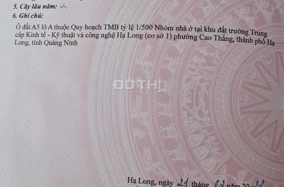 BÁN LÔ A5 NGÕ 13 CAO THẮNG,P.CAO THẮNG. DT:72.45M2,MT:4.5M.H:TB !!!