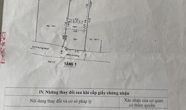 Bán nhà 2 tầng 318/19/38 Thống Nhất, P16, Gò Vấp gần chợ 9 tỷ TL