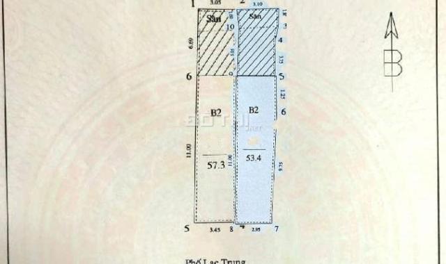 Bán nhà mặt phố LẠC TRUNG 111M ,MT 6,4m  +47 Tỷ ,2 mặt thoáng