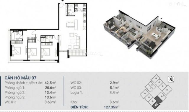 Bán căn hộ chung cư tại Dự án Cầu Giấy Center Point, Cầu Giấy, Hà Nội diện tích 76.2m2 giá 5.9 Tỷ