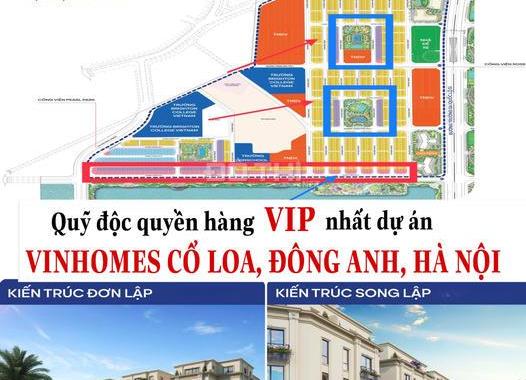 HÀNG HOT! Quỹ ngoại giao LIỀN KỀ mặt chung cư Vinhomes Cổ Loa