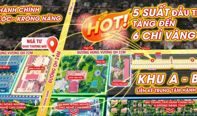 Bán đất tại Đường Hùng Vương, Xã Phú Lộc, Krông Năng, Đắk Lắk diện tích 132m2 giá 690 Triệu