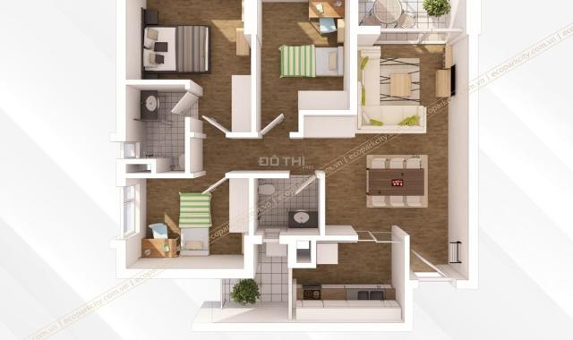 Bán căn hộ 3 ngủ , 92m2, View Vườn Tùng - Chung cư Rừng cọ , KĐT Ecopark - Giá 3 tỷ 5xxx