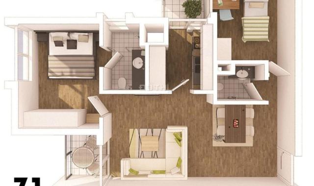 Bán 2 ngủ 2 vệ sinh, diện tích 71m2 , chung cư Rừng cọ , KĐT Ecopark - giá 2.530