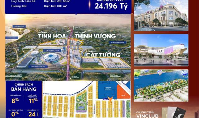 Bán nhà biệt thự, liền kề tại Dự án Vinhomes Cổ Loa, Đông Anh, Hà Nội diện tích 63m2 giá 270 Triệ