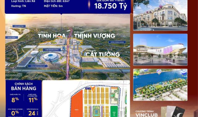 Bán nhà biệt thự, liền kề tại Dự án Vinhomes Cổ Loa, Đông Anh, Hà Nội diện tích 63m2 giá 270 Triệ