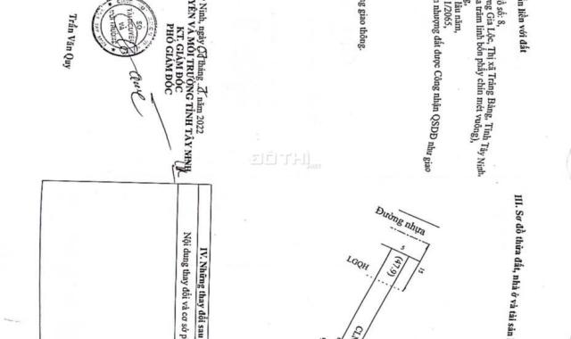 Bán đất tại Đường Quốc Lộ 22, Xã Gia Lộc, Trảng Bàng, Tây Ninh diện tích 305m2 giá 950 Triệu