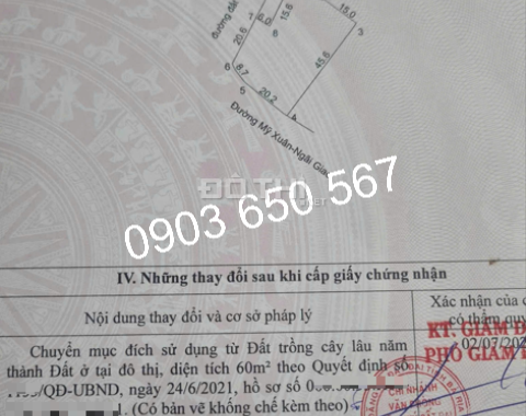 Bán Đất MT đường nhựa Trảng Lớn Hắc Dịch Giá Siêu Ngộp