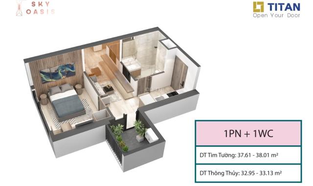 Bán căn hộ Studio , 34m2 sử dụng - View Biệt Thự Đảo - Chung cư Skyoasis KĐT Ecopark