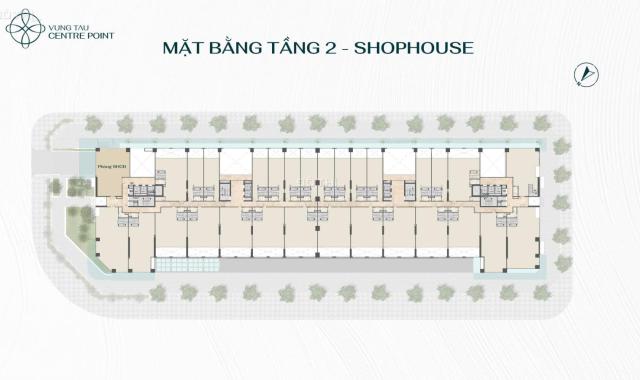 HOT SHOPHOUSE TẠI VUNG TAU CENTRE POINT, GIÁ 12,5 TỶ, 200M2, 3 TẦNG, MẶT TIỀN 16M