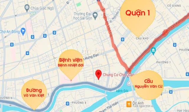 CHUNG CƯ QUẬN 5 SÁT Q1 GIÁ 1tỷ630 kế bên Võ Văn Kiệt