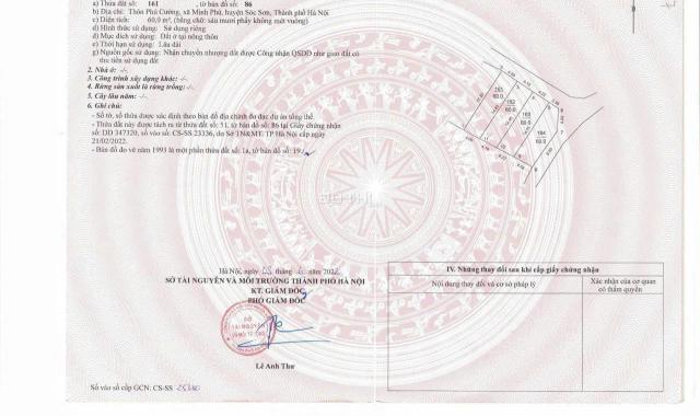 HÀNG SIÊU HIẾM 60M THÔN PHÚ CƯỜNG MINH PHÚ SÓC SƠN 0987785686