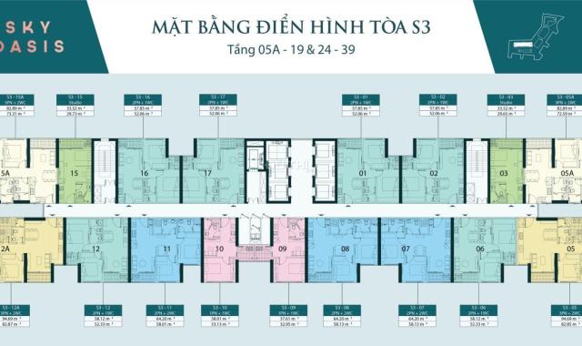 Bán căn hộ 2 ngủ 1 vệ sinh - Chung cư Sky Oasis Ecopark , đủ đồ - Giá 2 tỷ 650