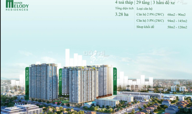 Quỹ căn giá tốt tại Hà Nội Melody Residences giá chỉ từ 59tr/m2, Bằng Liệt, Hoàng Mai