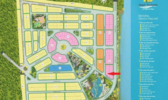 Lô đất nền biệt thự sổ đỏ góc hướng Chính Nam hiếm hoi trong dự án Sài Gòn RiverPark