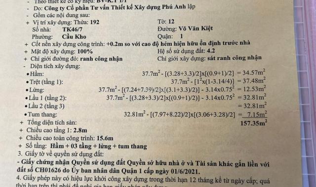 Cần bán đất MẶT TIỀN đường nhựa xe tải tránh nhau diện tích 37.7m2 Quận 1